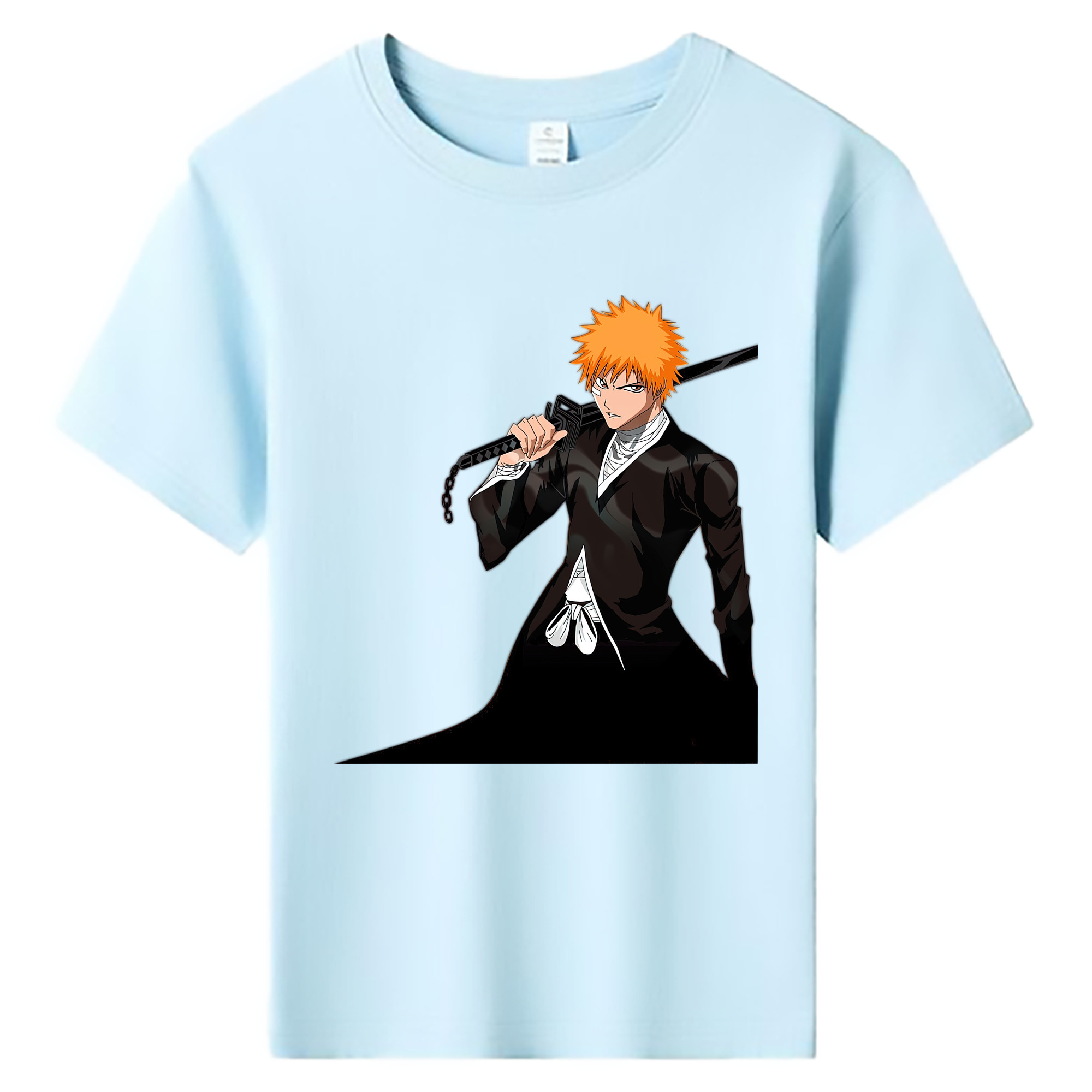 （画像用） ブリーチ 黒崎一護（くろさき いちご）BLEACH Kurosaki Ichigo 綿100％キッズTシャツ（フロントプリント）